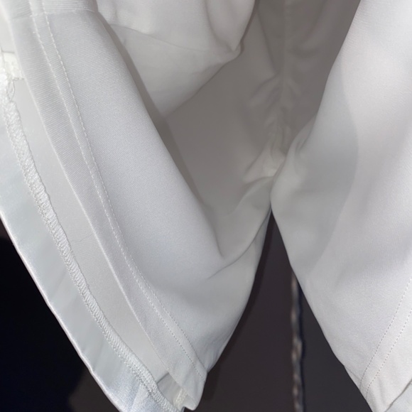 Beaded Lace-up Corset Strapless White Wedding Dress Large - Picture 6 of 14